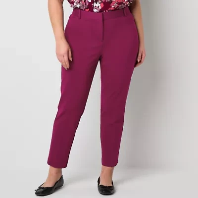 Liz Claiborne Emma Ponte Womens Ankle Plus Ankle Pant