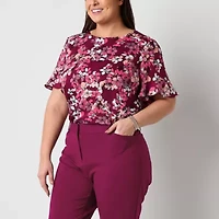 Liz Claiborne Emma Ponte Womens Ankle Plus Ankle Pant