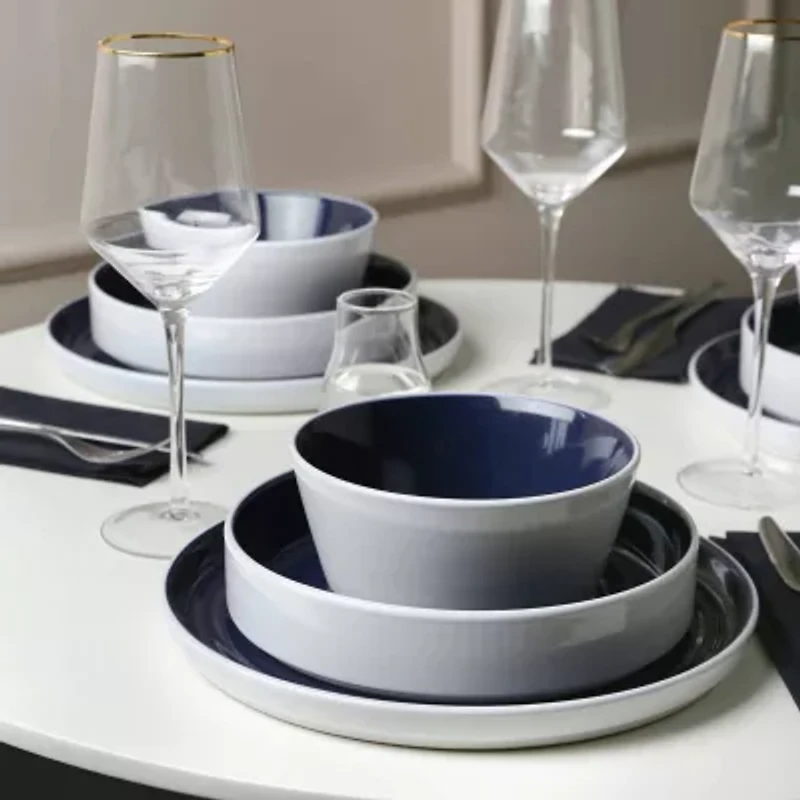Stone + Lain Elica 24-pc. Stoneware Dinnerware Set