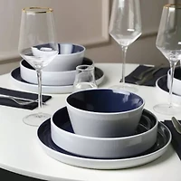Stone + Lain Elica 24-pc. Stoneware Dinnerware Set