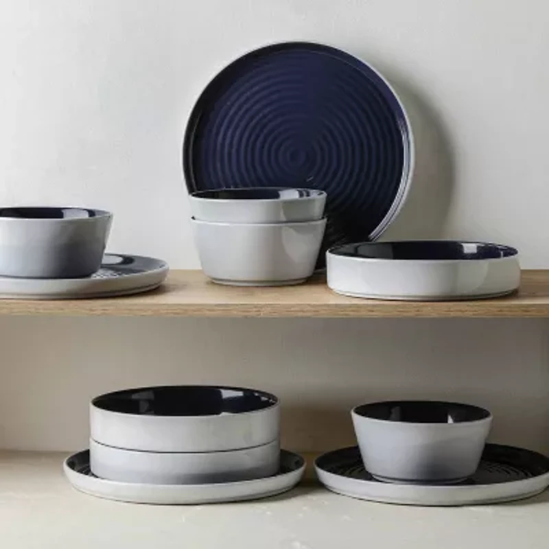 Stone + Lain Elica 24-pc. Stoneware Dinnerware Set