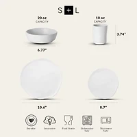 Stone by Mercer Project Hekonda -pc. Stoneware Dinnerware Set