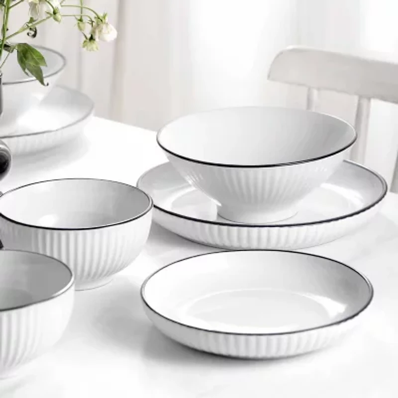 Christian Siriano New York Lustra -pc. Stoneware Dinnerware Set