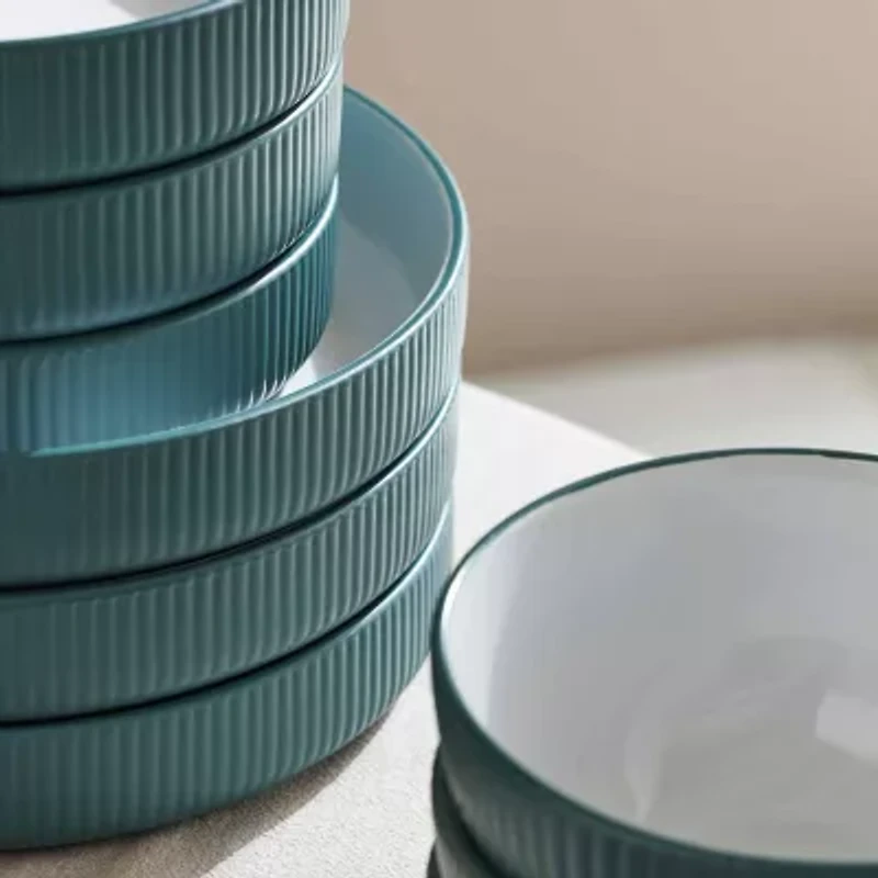 Christian Siriano New York Larosso Set Of 24-pc. Stoneware Dinnerware Set