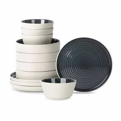 Stone + Lain Elica 12-pc. Stoneware Dinnerware Set