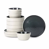 Stone + Lain Elica 12-pc. Stoneware Dinnerware Set