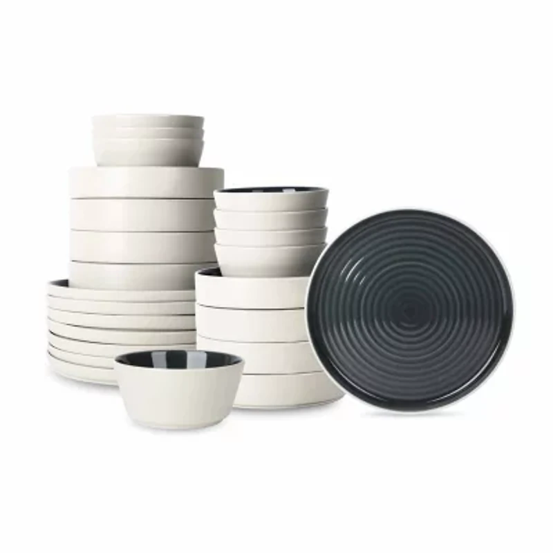 Stone + Lain Elica 24-pc. Stoneware Dinnerware Set