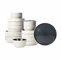 Stone + Lain Elica 24-pc. Stoneware Dinnerware Set