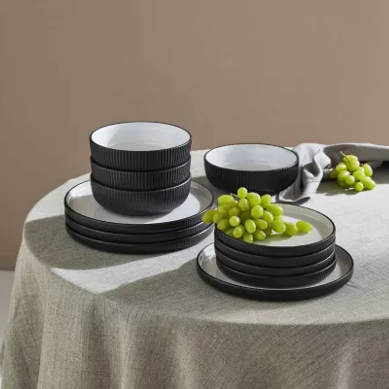 Christian Siriano New York Laro Set Of -pc. Stoneware Dinnerware Set