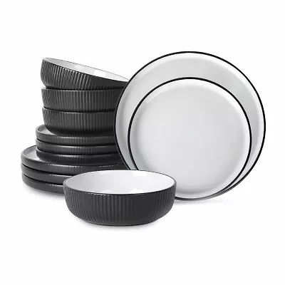Christian Siriano New York Laro Set Of -pc. Stoneware Dinnerware Set