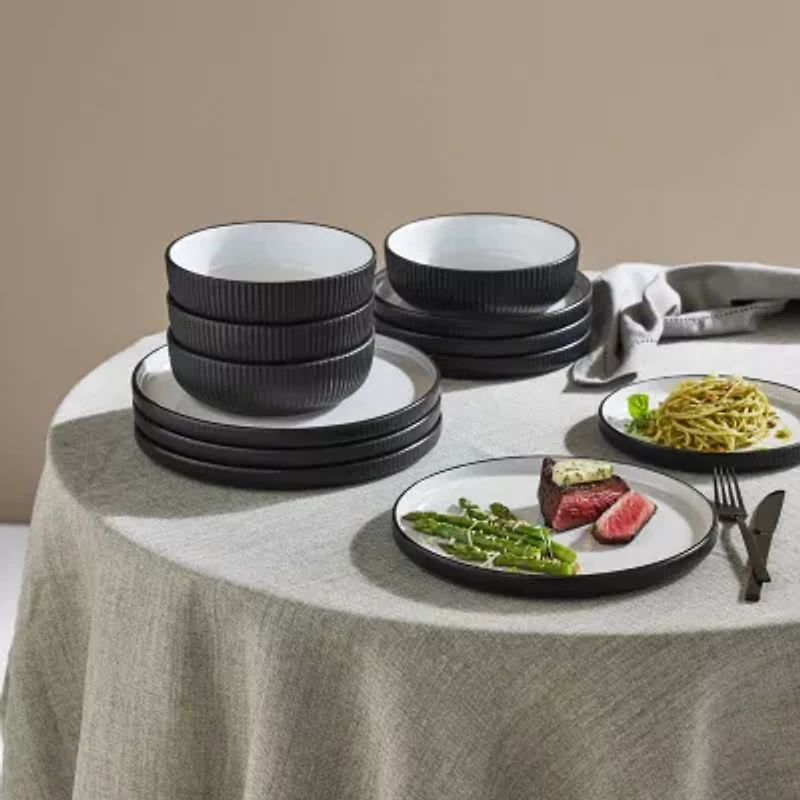 Christian Siriano New York Laro Set Of -pc. Stoneware Dinnerware Set
