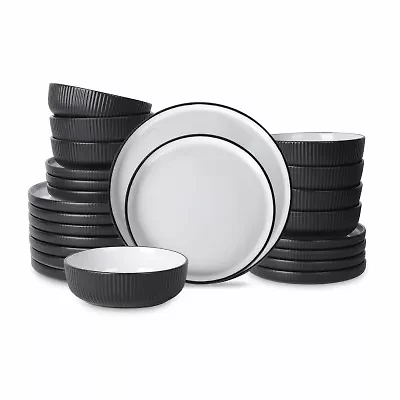 Christian Siriano New York Laro Set Of 24-pc. Stoneware Dinnerware Set