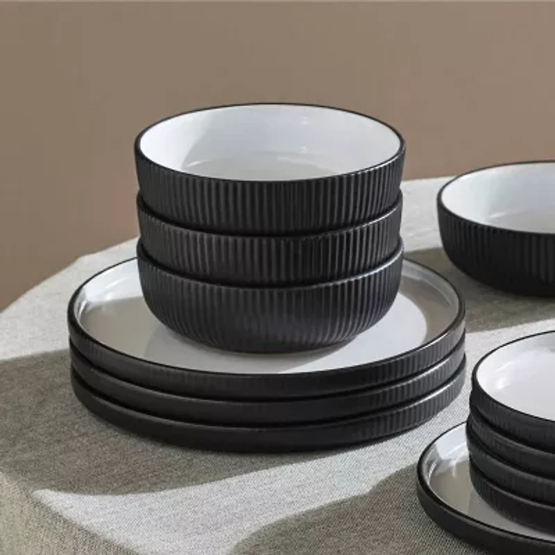 Christian Siriano New York Laro Set Of 24-pc. Stoneware Dinnerware Set