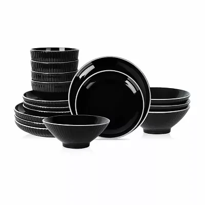 Christian Siriano New York Lustra 16-pc. Stoneware Dinnerware Set