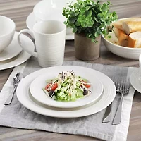 Elama Nikki Ribbed 18-pc. Porcelain Dinnerware Set