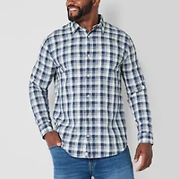 mutual weave Mens Long Sleeve Classic Fit Big and Tall Button-Down Shirt