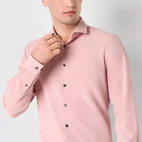 J. Ferrar 360 Stretch Performance Mens Long Sleeve Regular Fit Wrinkle Free Button-Down Shirt
