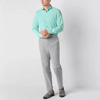 J. Ferrar 360 Stretch Performance Mens Long Sleeve Regular Fit Wrinkle Free Button-Down Shirt