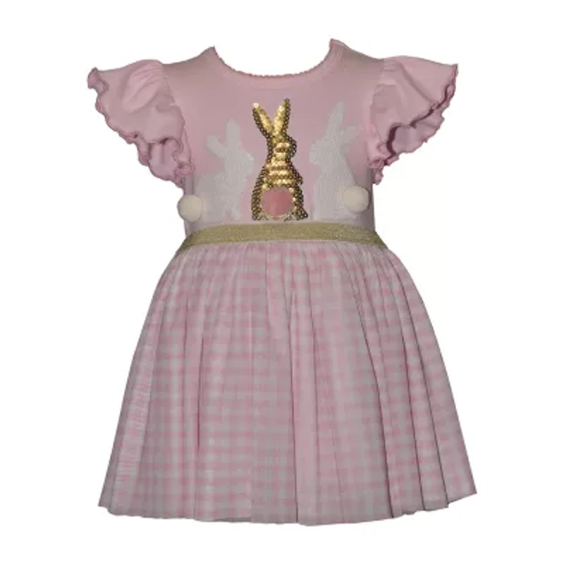 Bonnie Jean Toddler Girls Short Sleeve Flutter A-Line Dress