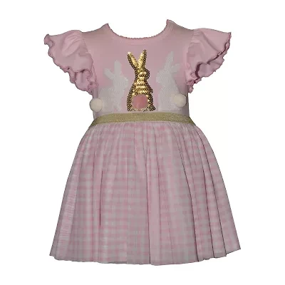 Bonnie Jean Toddler Girls Short Sleeve Flutter A-Line Dress