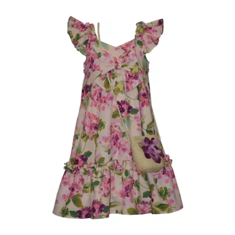 Bonnie Jean Little & Big Kid Girls Short Sleeve Flutter A-Line Dress