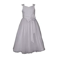 Bonnie Jean Little & Big Kid Girls Short Sleeve Cap Satin Fit + Flare Dress