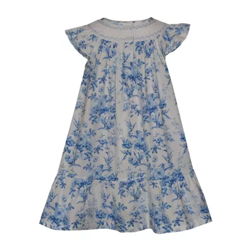 Bonnie Jean Little Girls Short Sleeve Flutter A-Line Dress