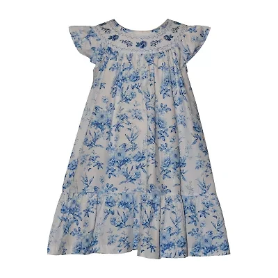 Bonnie Jean Little Girls Short Sleeve Flutter A-Line Dress