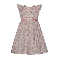 Bonnie Jean Little Girls Short Sleeve Flutter A-Line Dress