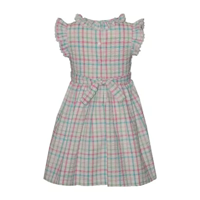 Bonnie Jean Little Girls Sleeveless Flutter A-Line Dress