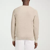 IZOD Honeycomb Mens Crew Neck Long Sleeve Pullover Sweater