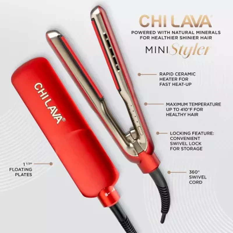 CHI Lava Ministyler 1 1/2" Red Flat Iron