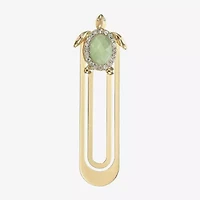 Monet Jewelry Turtle Green Glass Pin