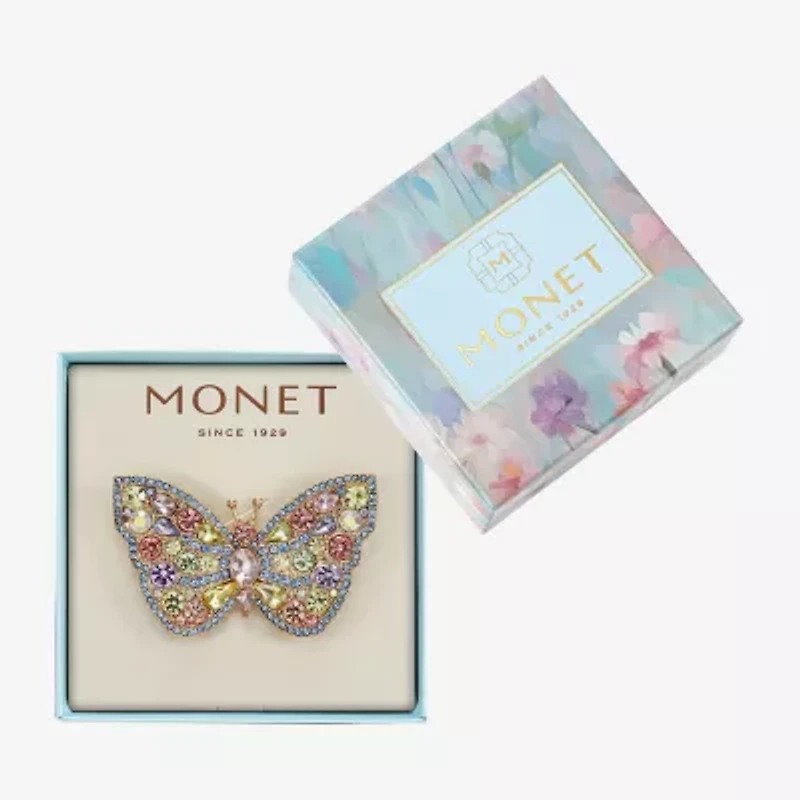 Monet Jewelry Multi Color Glass Pin