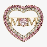 Monet Jewelry Mom Pink Glass Pin