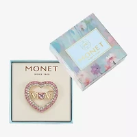 Monet Jewelry Mom Pink Glass Pin