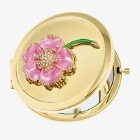 Monet Jewelry Gold Tone Flower Compact Mirror