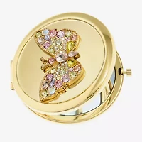Monet Gold Tone Butterfly Compact Mirror
