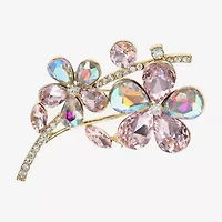 Monet Pink Glass Pin