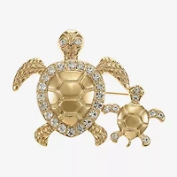Monet Jewelry Turtle Glass Pin