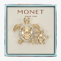 Monet Jewelry Turtle Glass Pin