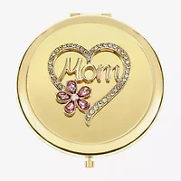 Monet Jewelry Mom Gold Tone Heart Compact Mirror