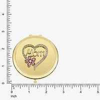 Monet Jewelry Mom Gold Tone Heart Compact Mirror