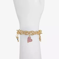 Monet Mom Womens Pink Glass Flower Stretch Bracelet