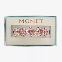 Monet Womens Pink Glass Cuff Bracelet