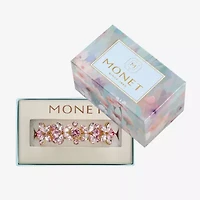 Monet Womens Pink Glass Cuff Bracelet