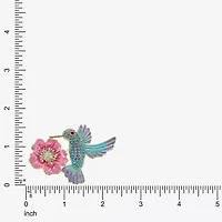 Monet Hummingbird Multi Color Glass Pin