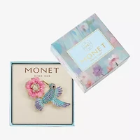Monet Hummingbird Multi Color Glass Pin