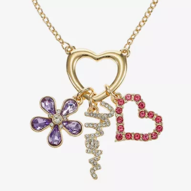 Monet Mom Womens Multi Color Glass Heart 2-pc. Jewelry Set