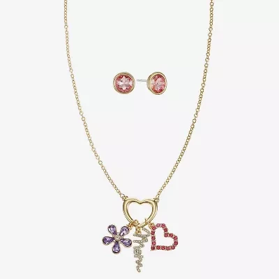 Monet Mom Womens Multi Color Glass Heart 2-pc. Jewelry Set
